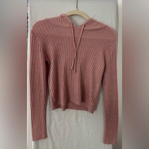 Women's Pink Ribbed Sweater